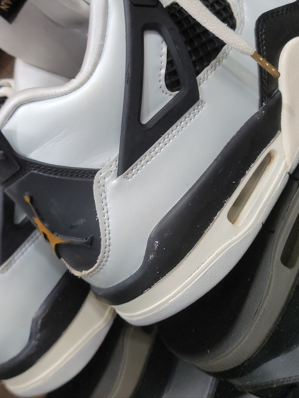 Nike Air Jordan 4 Retro "Platinum Gold" Wmns 8 Same Day Shipping - Picture 14 of 14